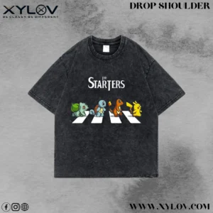 Acid Washed Drop Shoulder T-Shirt