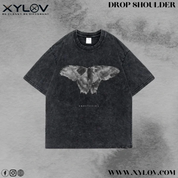 Acid Washed Drop Shoulder T-Shirt
