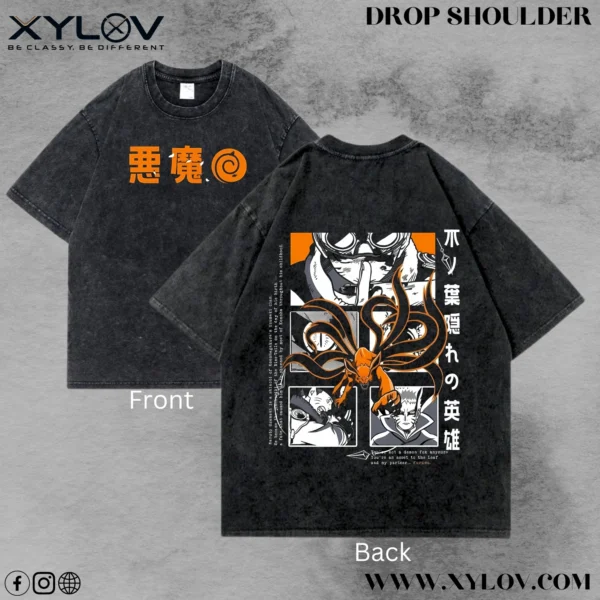 Acid Washed Drop Shoulder T-Shirt