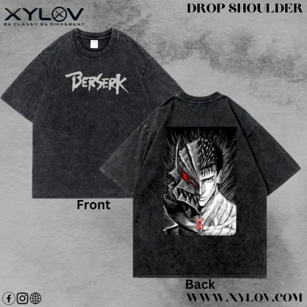 Acid Washed Drop Shoulder T-Shirt