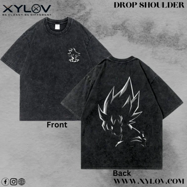 Acid Washed Drop Shoulder T-Shirt