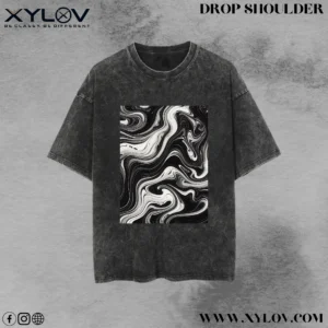 Acid Washed Drop Shoulder T-Shirt