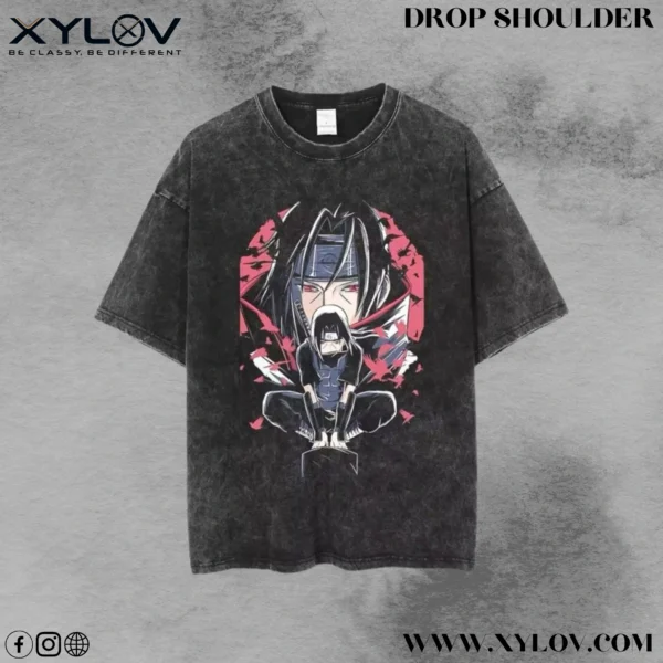 Acid Washed Drop Shoulder T-Shirt