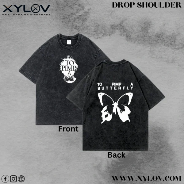 Acid Washed Drop Shoulder T-Shirt