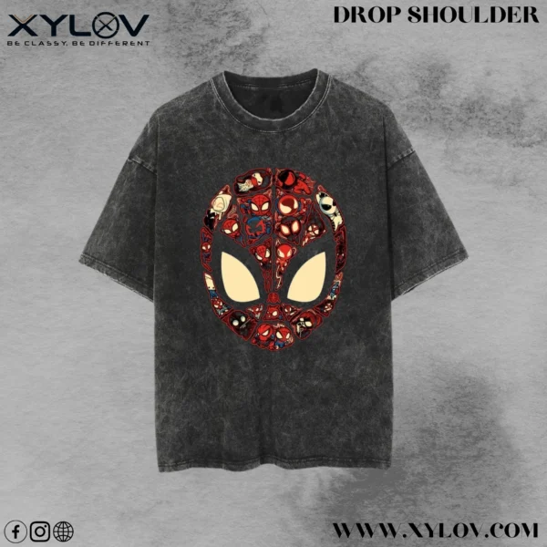 Acid Washed Drop Shoulder T-Shirt