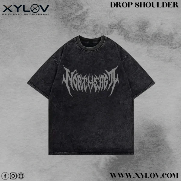 Acid Washed Drop Shoulder T-Shirt
