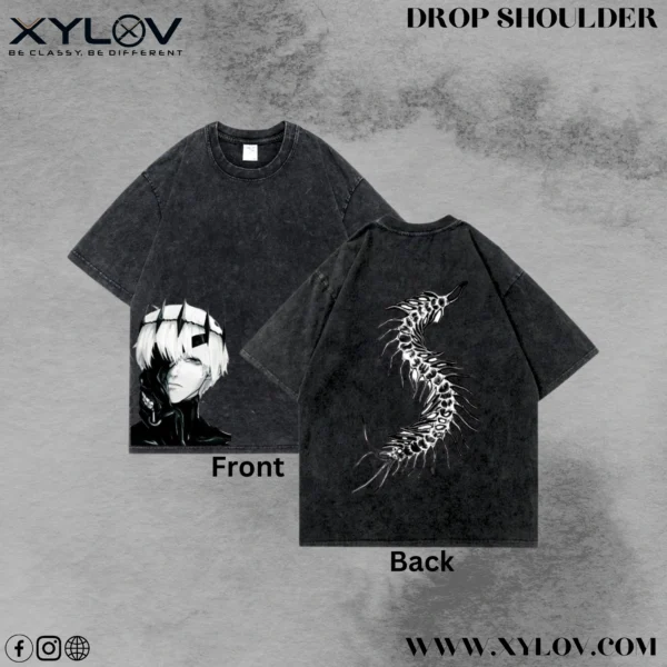 Acid Washed Drop Shoulder T-Shirt