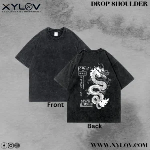 Acid Washed Drop Shoulder T-Shirt