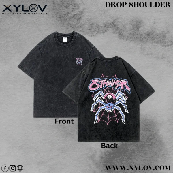 Acid Washed Drop Shoulder T-Shirt