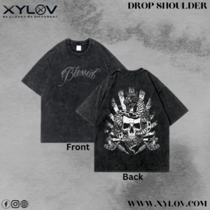 Acid Washed Drop Shoulder T-Shirt