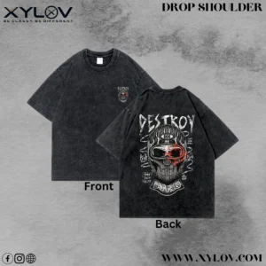 Acid Washed Drop Shoulder T-Shirt