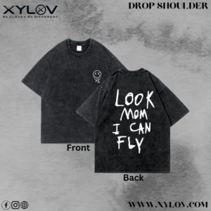 Acid Washed Drop Shoulder T-Shirt