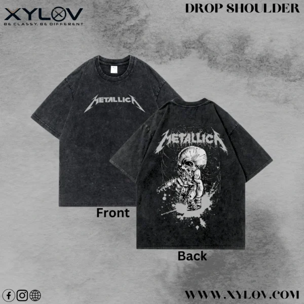 Acid Washed Drop Shoulder T-Shirt