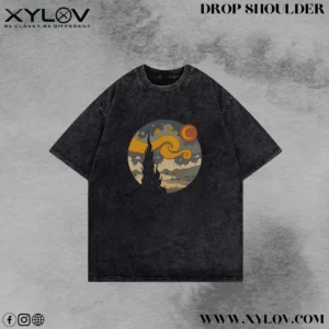 Acid Washed Drop Shoulder T-Shirt