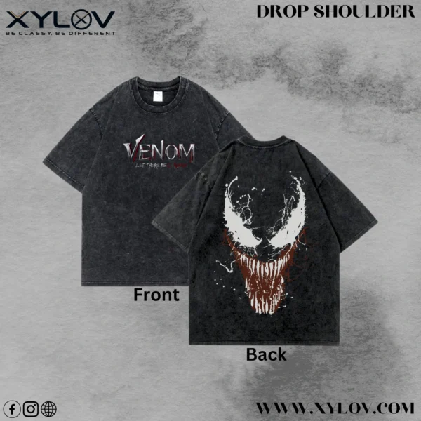 Acid Washed Drop Shoulder T-Shirt